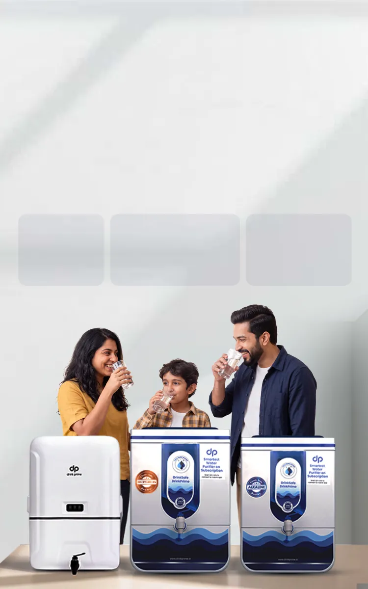 DrinkPrime water purifiers with a family