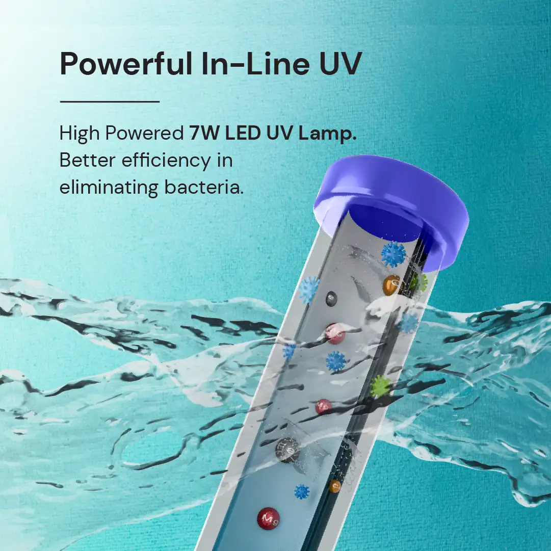 Powerful In-line UV Alkaline Filtration for eliminating bacteria through Water Purification