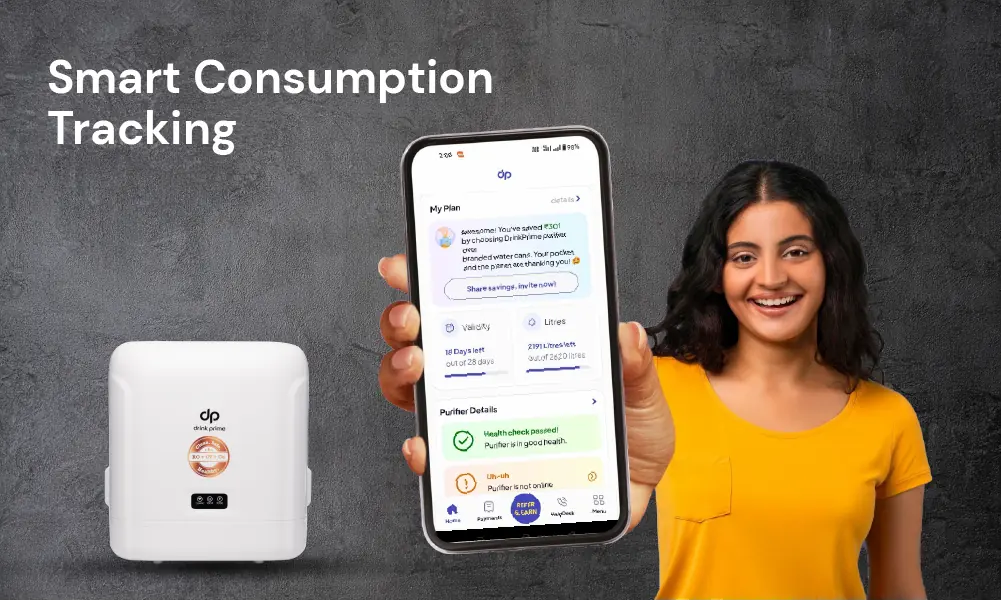 DrinkPrime water purifier with IOT features
