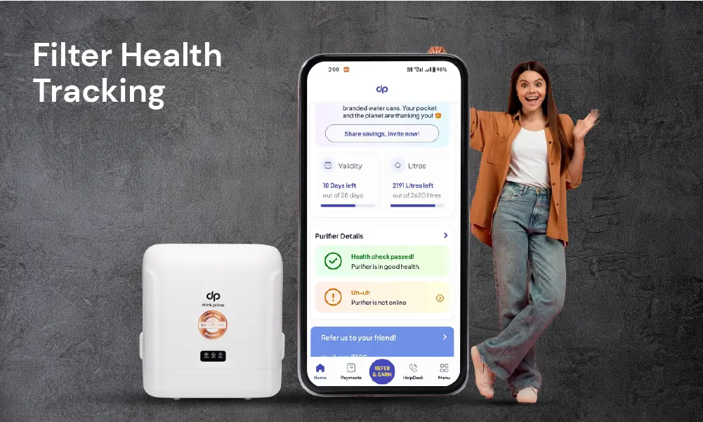 DrinkPrime water purifier with IOT features