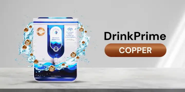 DrinkPrime Copper water purifier on rent
