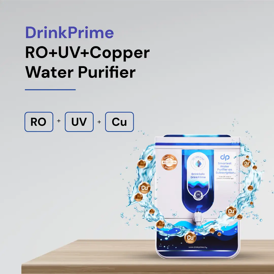 DrinkPrime copper Water Purifier On Rent for Home in Bangalore